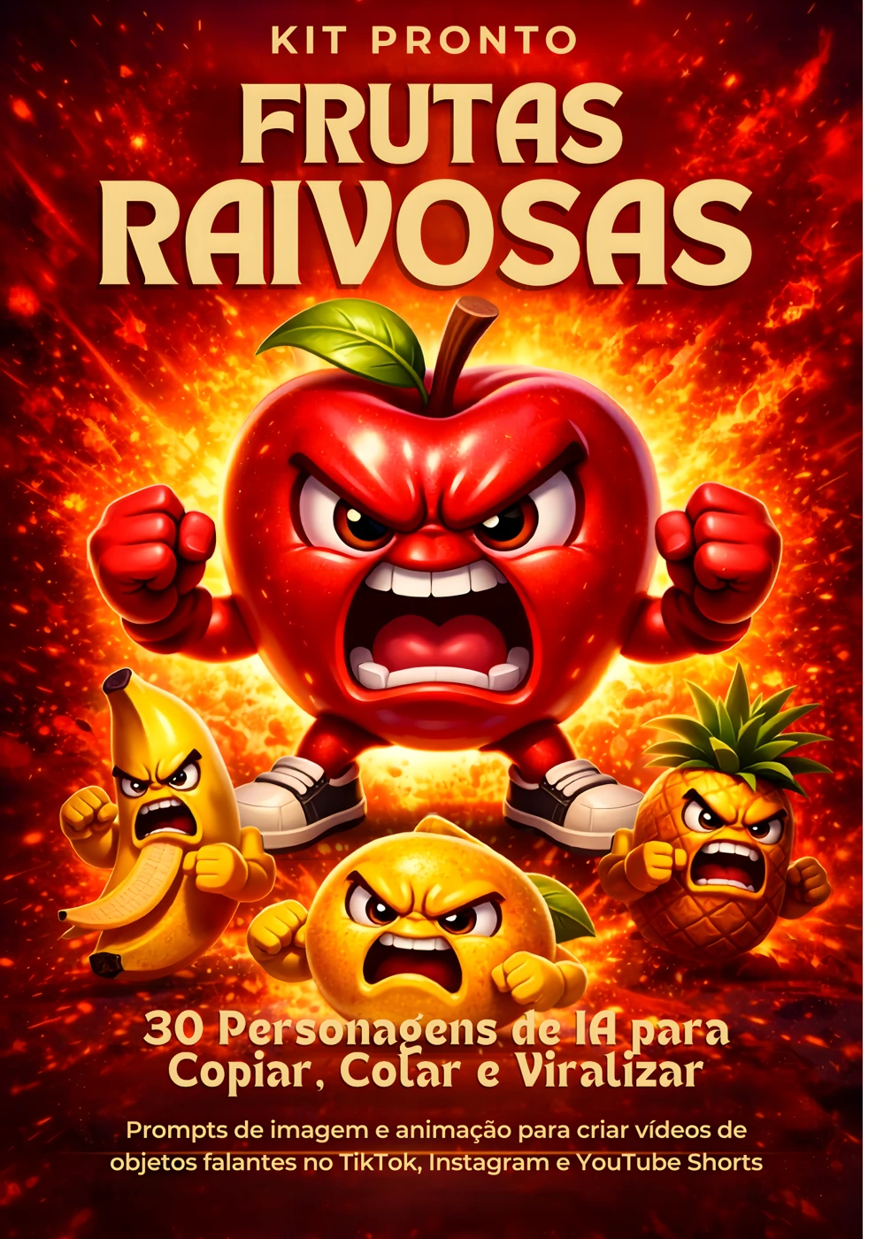 Capa original de Frutas Raivosas em mockup de livro