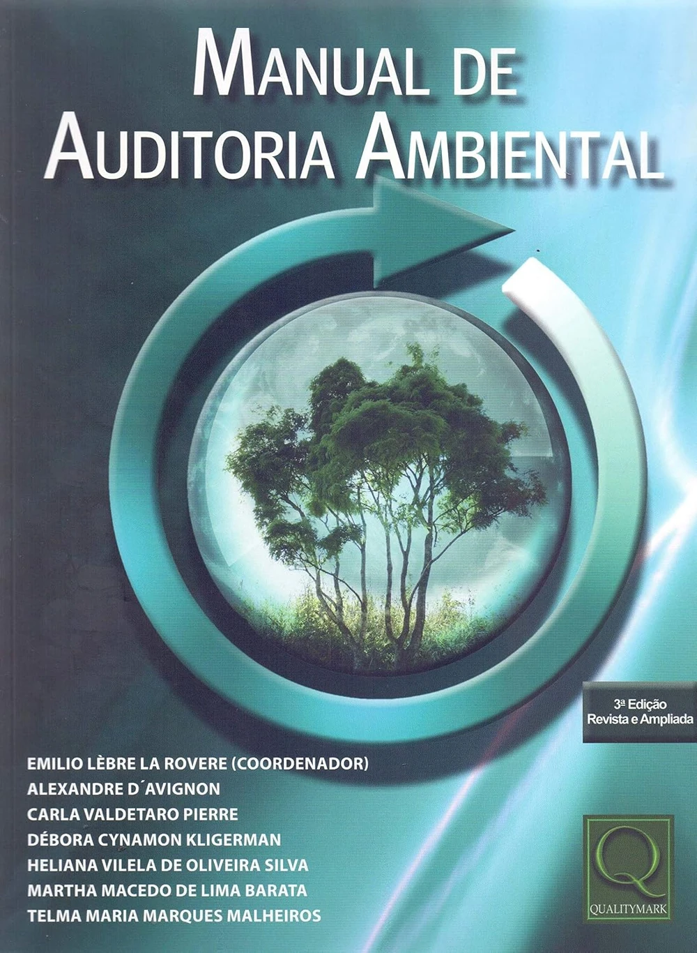 Capa original de Manual de Auditoria Ambiental em mockup de livro