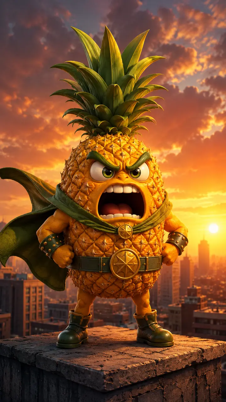 Abacaxi Super-herói, personagem do universo Frutas Raivosas